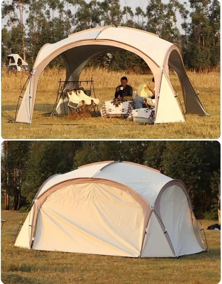 Bardzo duży namiot Home Outdoor Sunshade Camping Dome Tent Okrągły daszek przeciwsłoneczny Wieloosobowy namiot