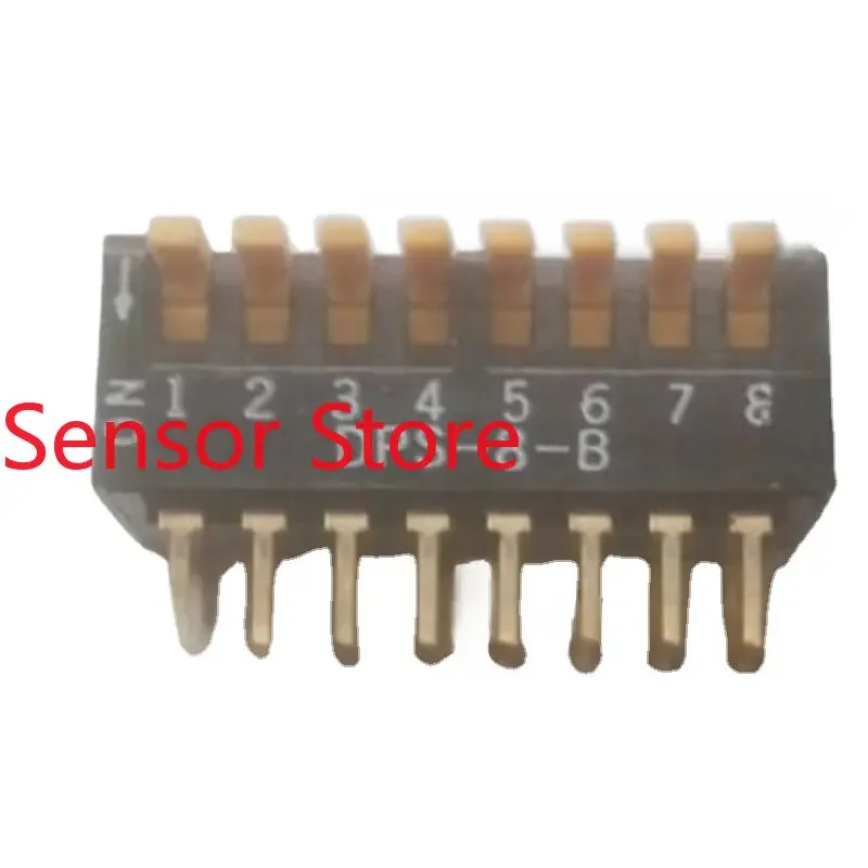 

10PCS 8-bit DIP Switch Piano Key Coding 8P Side Dial 2.54mm Pitch DPS-8-B