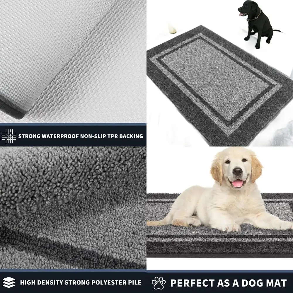 

Dirt Trapping Door Mat 32" x 48", Non-Slip Machine Washable Entryway Rug, Entrance Mat, Indoor Front Door Mat, Super Absorbent E