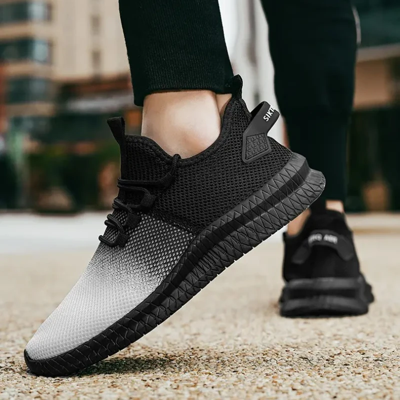 

2025 мужские кроссовки, дышащая мужская повседневная обувь, уличная нескользящая мужская прогулочная легкая модная мужская теннисная обувь