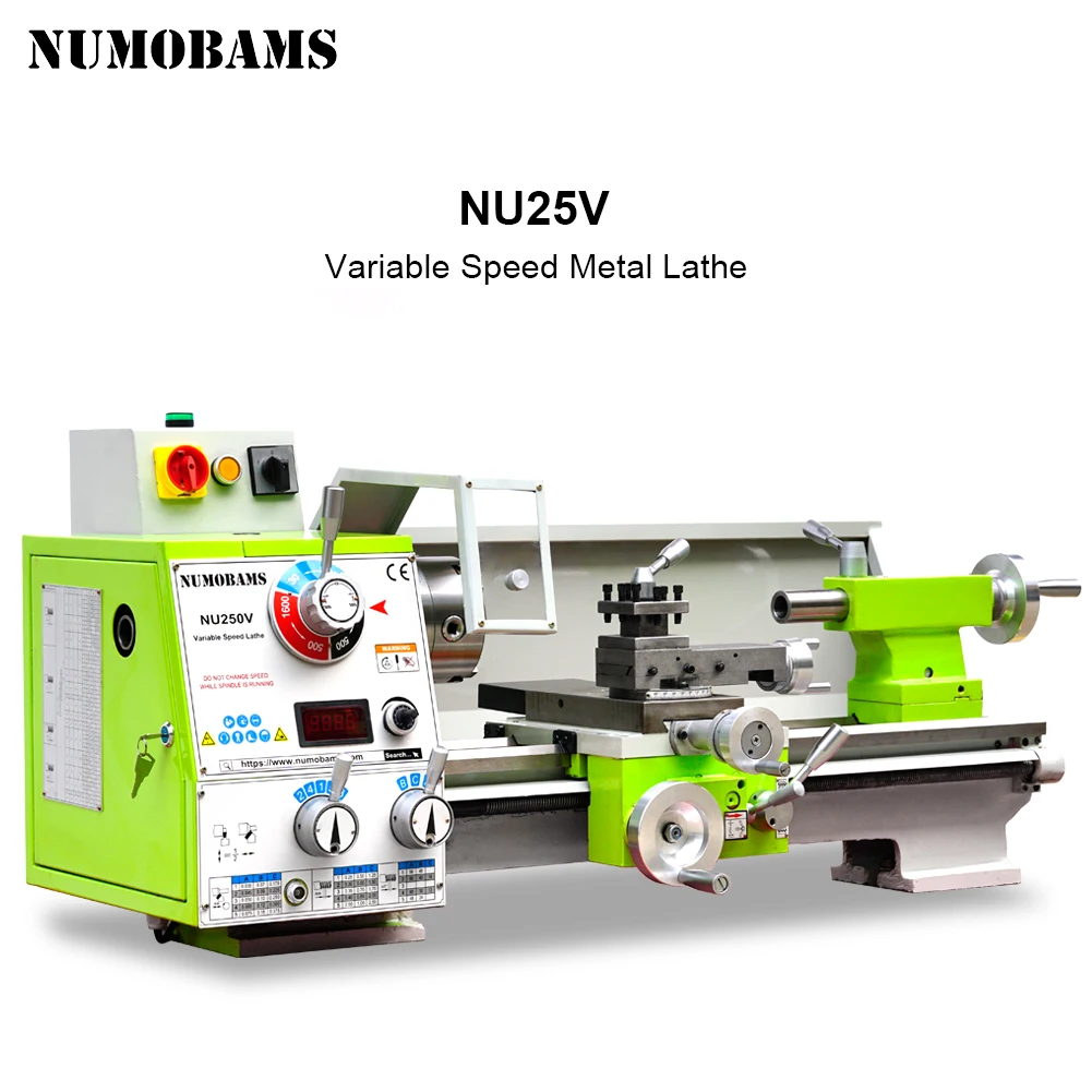 NU250V 750W Motor MT4 Spindle 250*500mm Stainless Steel Processing Metal Lathe Machine