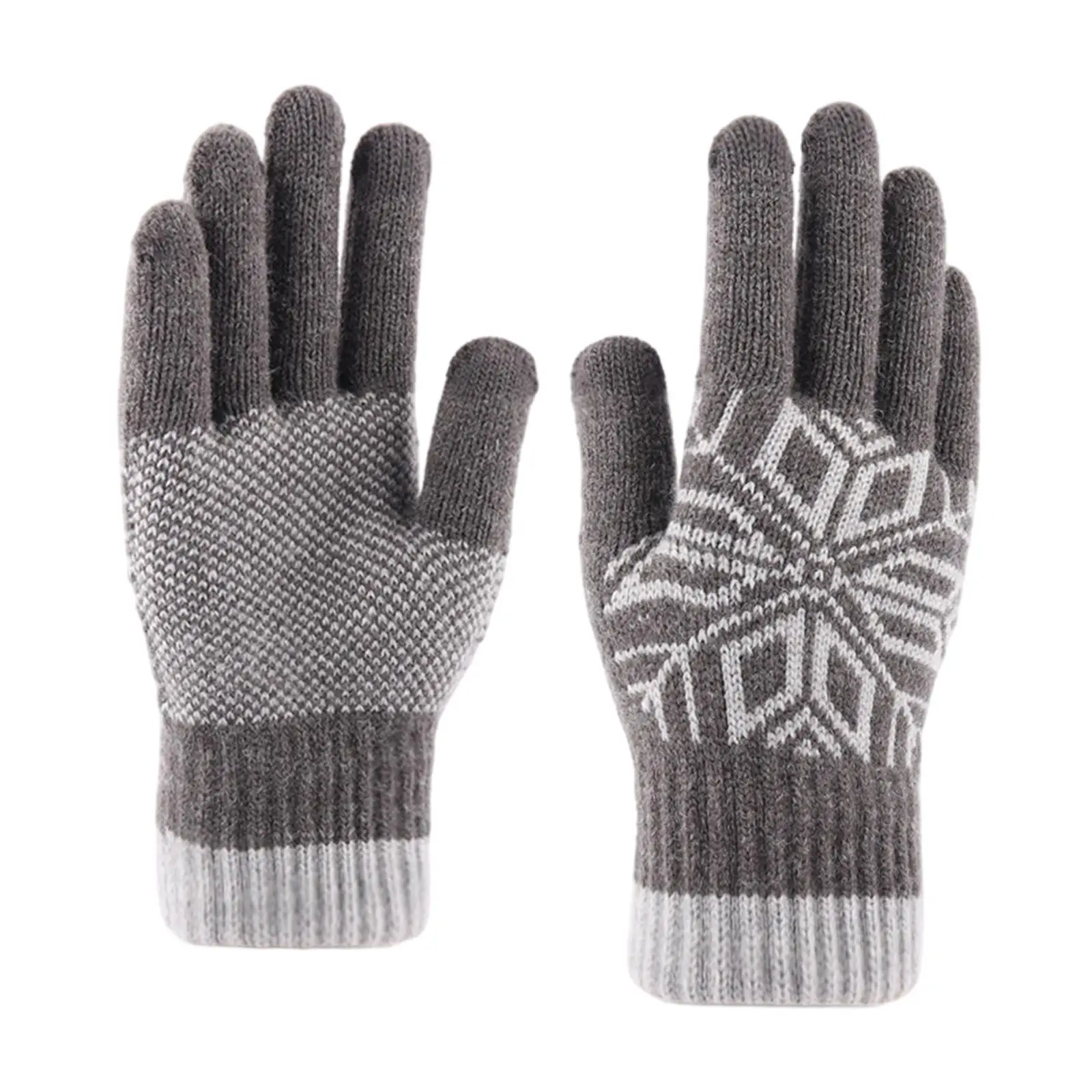 Winter Warm Gloves Mitten Touch Screen Soft Knit for Running Cold Weather