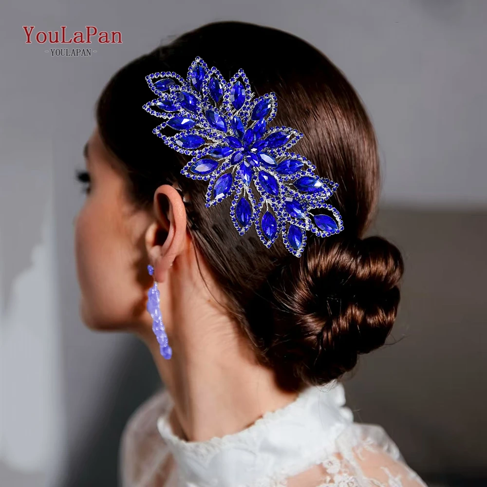 

YouLaPan Shining Rhinestone Hair Comb Bride Bridesmaid Headdress Wedding Hair Ornaments Fashion Headwear Party Headpiece HP912
