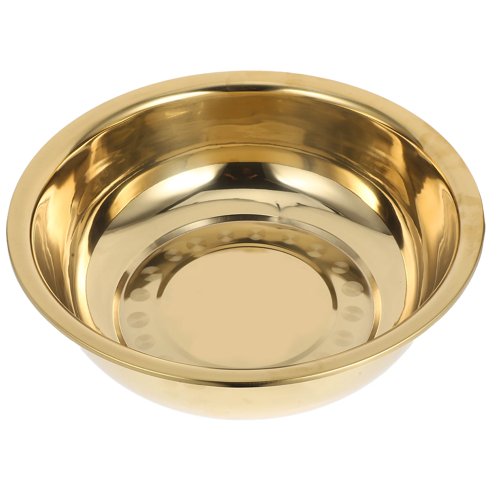 

Multifunction Golden Vegetable Bowl Heavy Duty Kitchen Multi Purpose Bathroom Face Washing Basin Metal Mixing Bowl