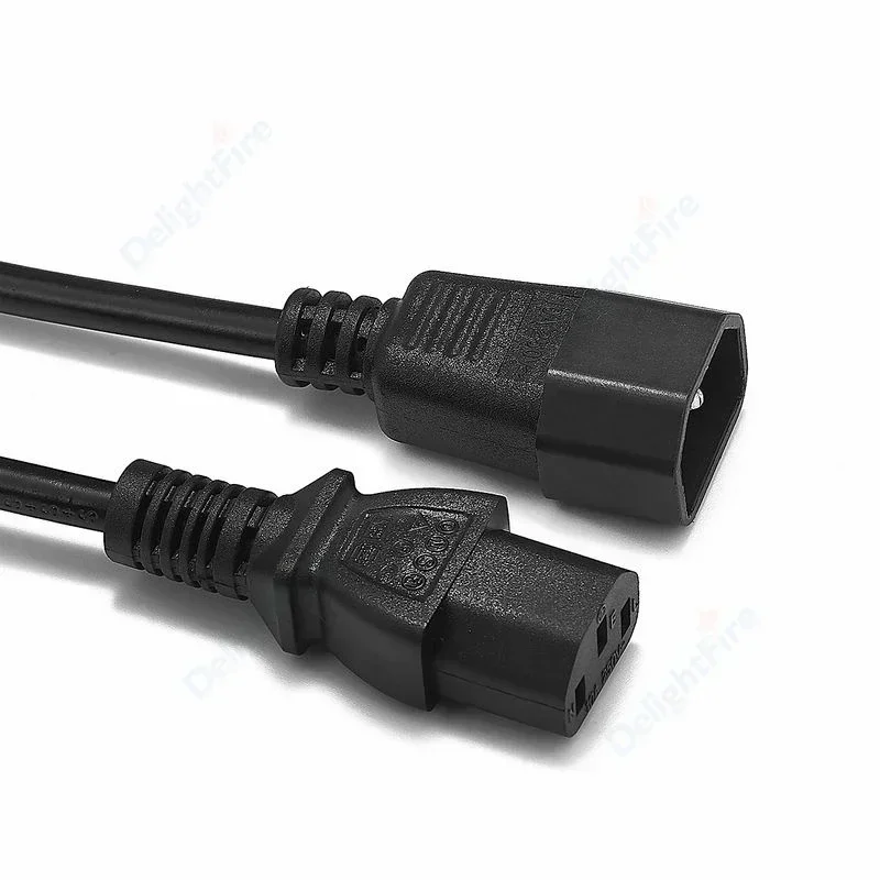 C13 C14 Power Cable 1/1.5/1.8/3/5/10m Male Female AC Power Supply Extension Cord For PDU DMX DJ Stage Light  PC Computer Monitor