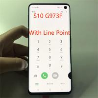 Single Sale With Line Point burn For SAMSUNG S10 LCD G973F G973 No Frame Display Touch Screen Digitizer Assembly