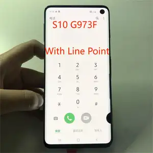 Bilashmart Single Sale With Line Point burn SAMSUNG S10 LCD G973F G973 No Frame Display Touch Screen Digitizer Assembly