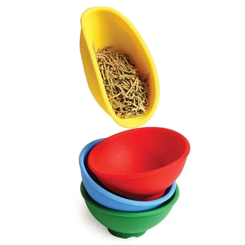 

Silicone Mini Bowls Set for Measuring, Mixing, and Serving Snacks and Condiments in Multicolor for Home and Beauty Facial Use