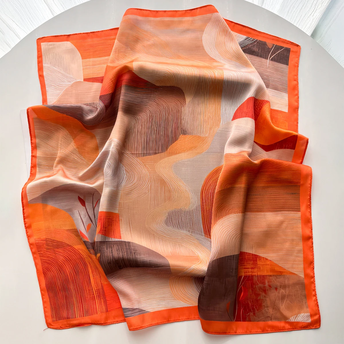 Design-Druck-Schal Seidenimitat-Schal Damen Quadratische Haarbänder Foulard Damen-Bandana Halstuch Stirnbänder 2026 Neu – Detail 5