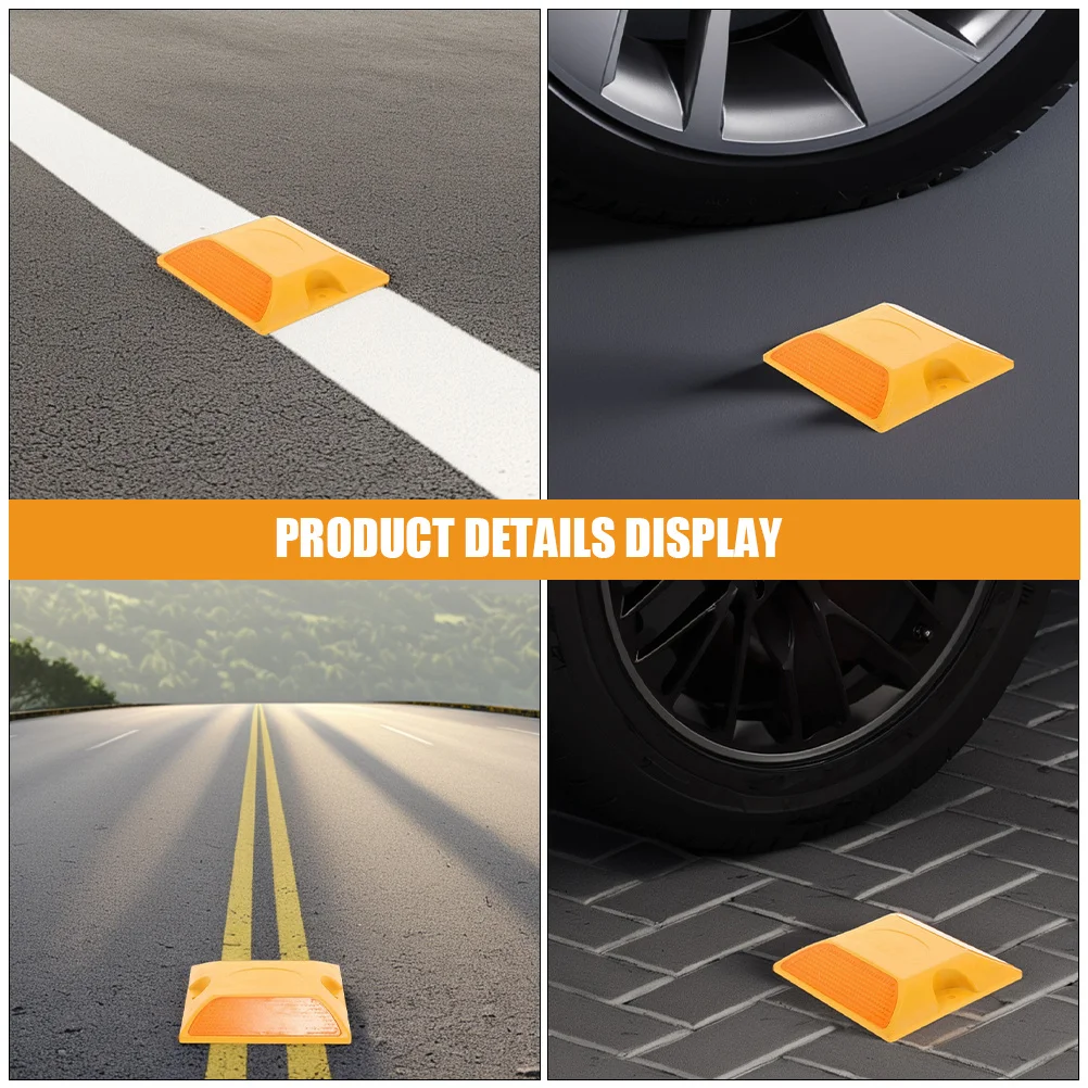 2 قطعة عاكسات الطريق عالية الوضوح علامات الرصيف قابلة لإعادة الاستخدام البلاستيك سلامة الشوارع للطرق السريعة شارع المدينة وقوف السيارات استخدام