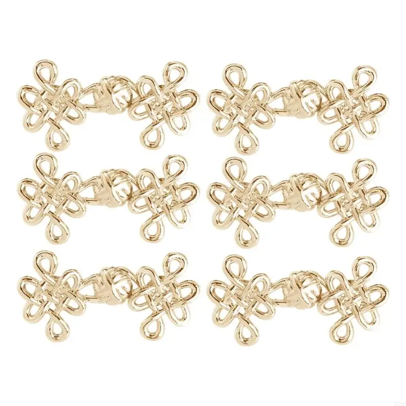 

72XE Removable Chinese Knot Waist Pin Waist Tightening Clip Pants Fitness Pin 3/6PCS