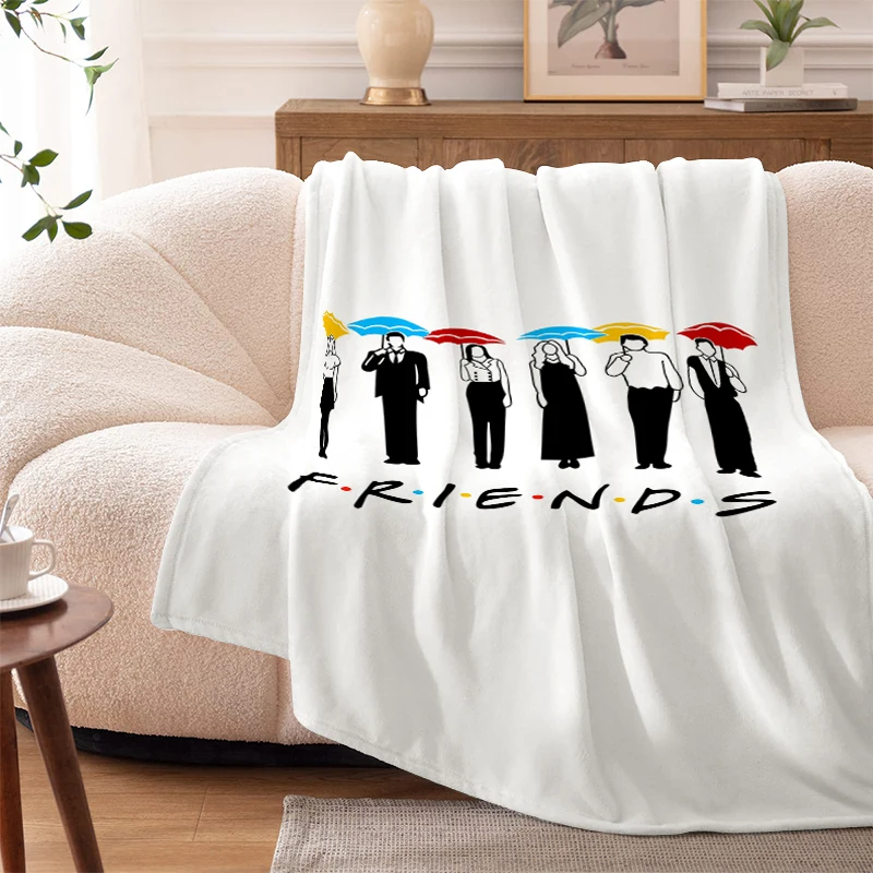 Bed Blanket Sofa Winter Warm Friends TV Show Knee Fleece Camping Nap Flannel Fluffy Soft Blankets Microfiber Bedding King Size