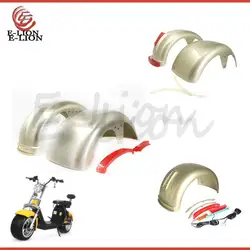 Front And Rear Fender Plastic Shell With Tail Light For Citycoco Electric Scooter 225/55-8 18x9.50-8 225/40-10 Tires
