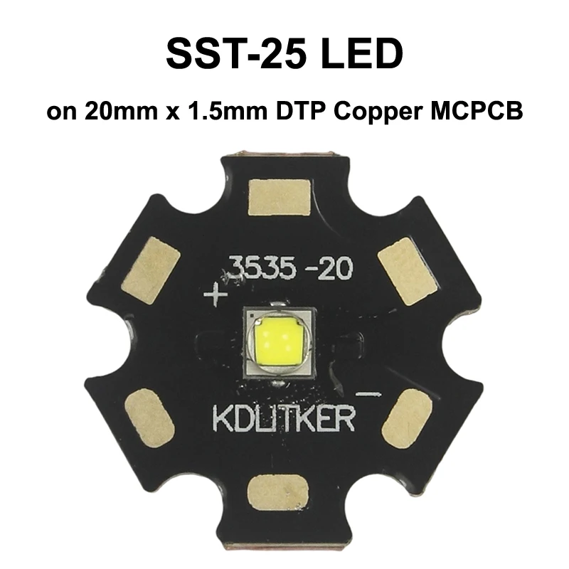 SST-25 13W 5A 1500 Lumens 6500K 5700K 5000K SMD 3535 LED Emitter Flashlight DIY Bead High Power Torch