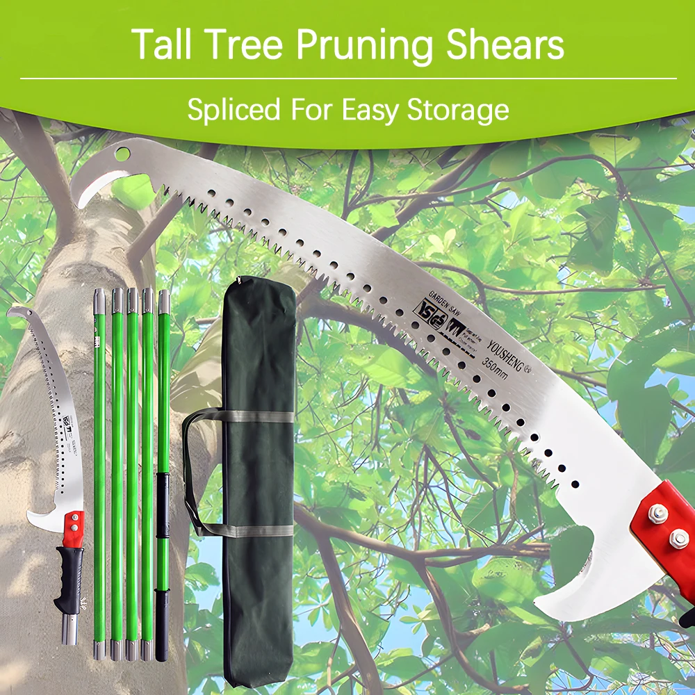 

High-Altitude Extendable Lopper Manganese Steel Branch Scissors Fruit Tree Pruning Saw Cutter Splicing Type Garden Trimmer Tool