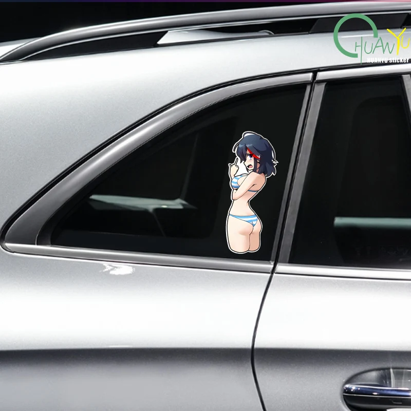 Animation anime Cut off Girl's Individuality Creativity Cute Sticker Waterproof blocking anti scratch sticker decoration around