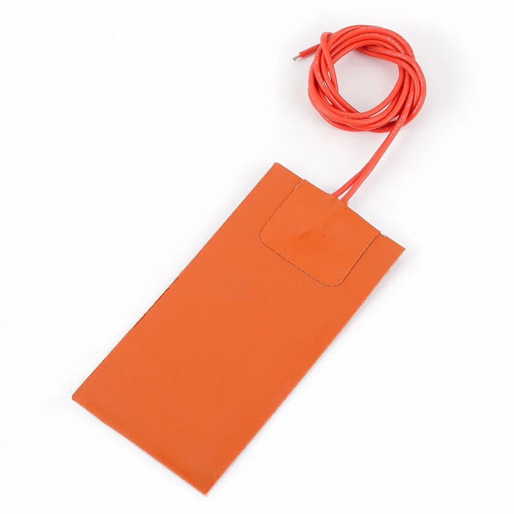 12V Vehicle Fuel Engine Fuel Tank Heating Pad HighTemperature Resistance 50x100mm Waterproof Silicone Heating Pads Heater