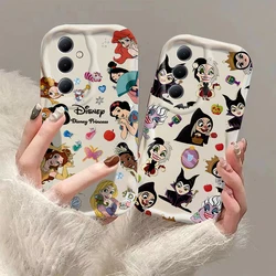 Cute Disney Princess Evils Queens 3D Wave Case for OPPO A98 A94 A93 A92 A79 A78 A76 A58 A57 A55 A38 A33 A17 A16 2020 4G 5G Back