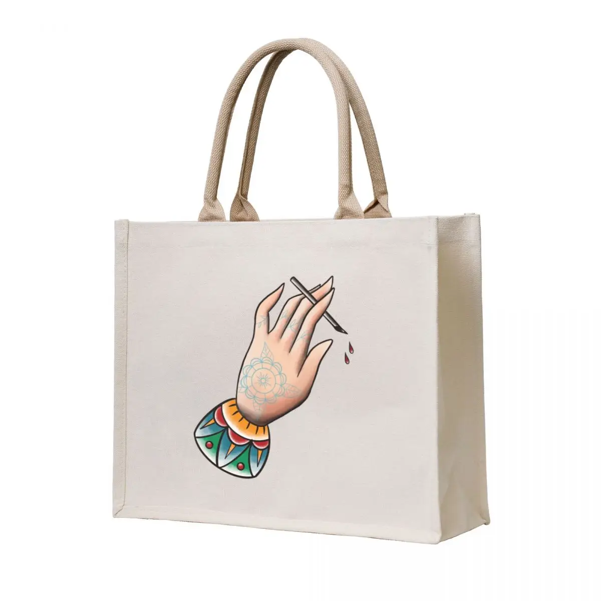 

Piercer Hand Tote Bag shopper bag women canvas sac pour femme Custom bag Shopper