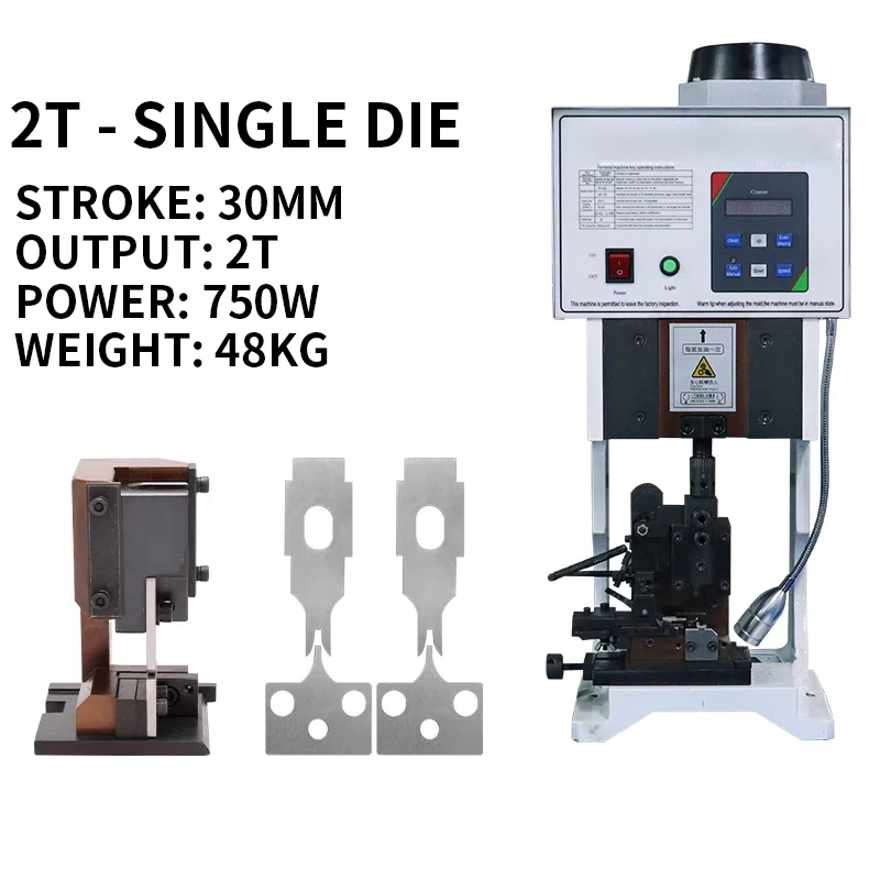 Semi-automatic silent terminal crimping machine, stripping and crimping machine, riveting and fast terminal punching machine