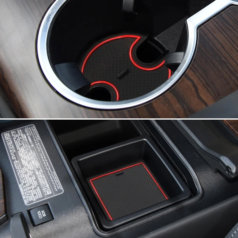 For Toyota Land Cruiser 300 LC300 J300 2022-2024 Interior Slot Mat Water Cup Holder Pad Storage Box Liner Anti Slip Accessories