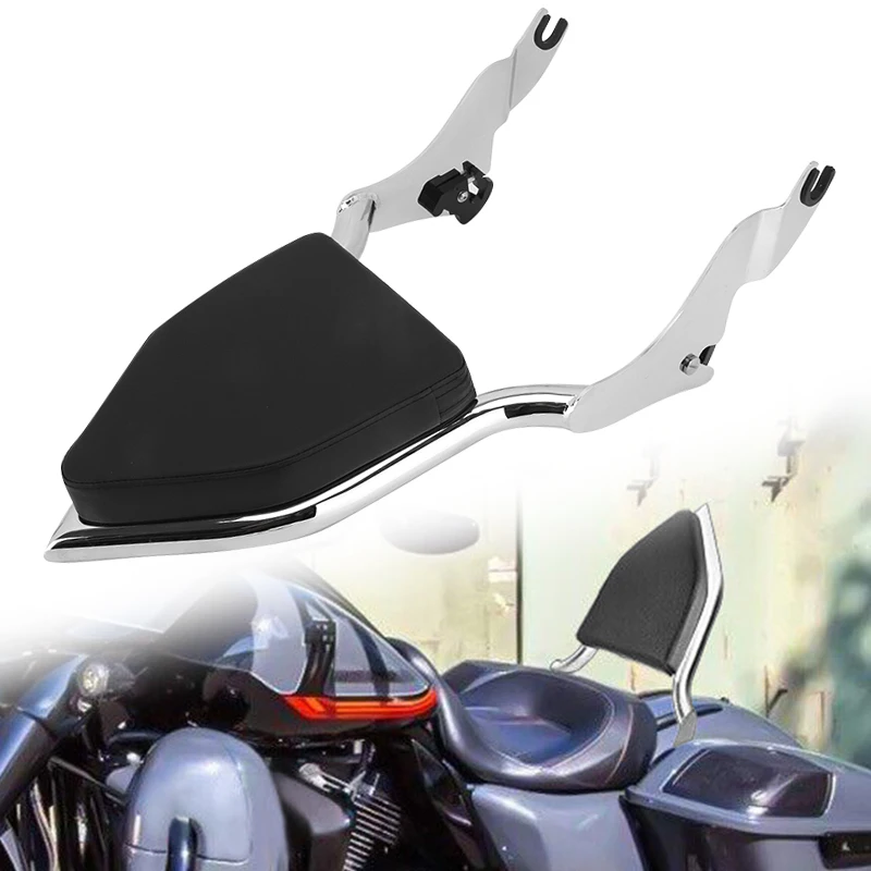 

Motorcycle Rear Backrest Passenger Sissy Bar Detachable For Harley Touring Road King Street Glide 121 CVO 2023-2024