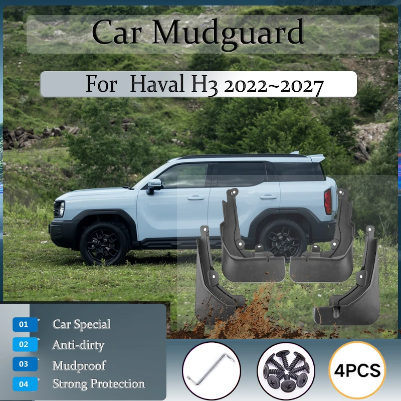 Car Mudguards For Haval H3 Cool Dog 2022 2023 2024 2025 2026 2027 Antifreeze Fenders Splash Mud Guards Mudflaps Auto Accessories