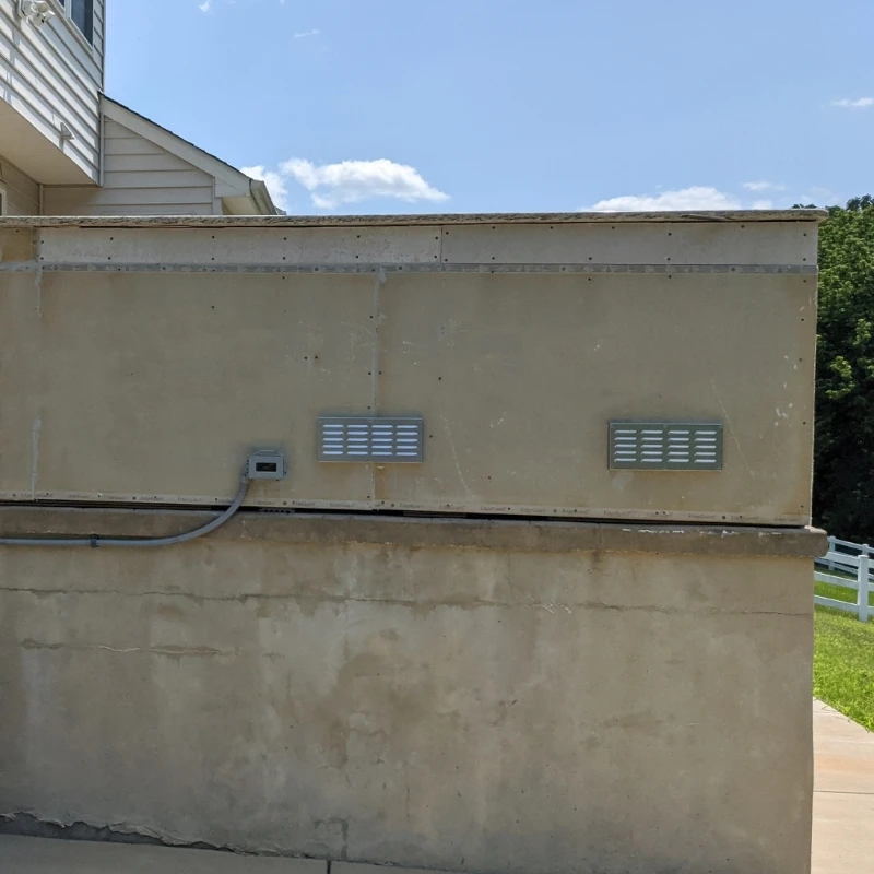 Panneau ventilation en acier pour cuisine extérieure, panneau ventilation en métal, accessoires sécurité pour