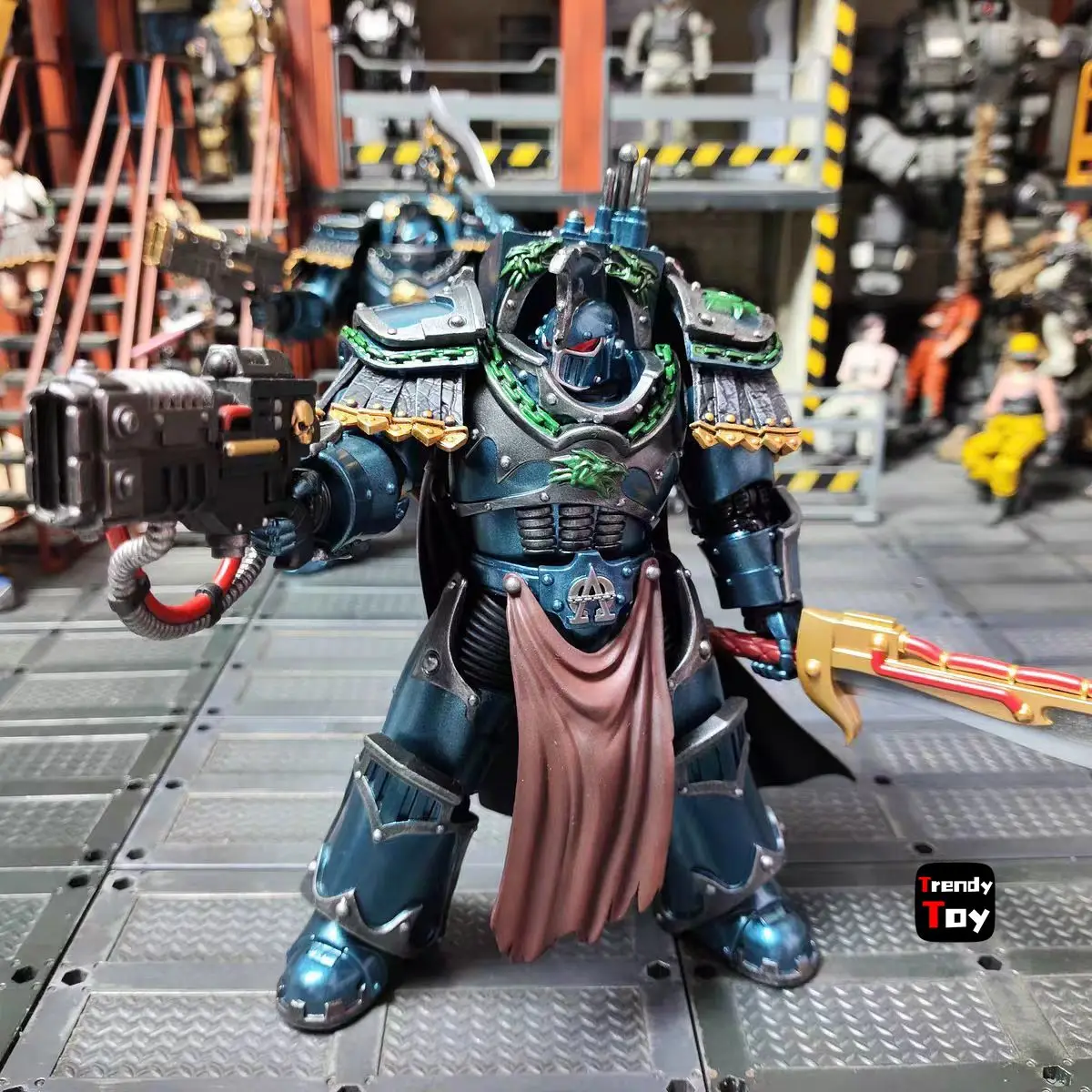 【JOYTOY】Warhammer 40K Alpha Legion Legion Praetor en Catafracti Terminator Armor 1/18 figuras de acción de juguete