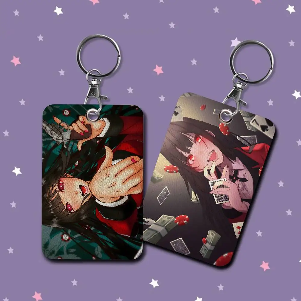 Amin k-kakegurui support personnalisé adapté pour carte bancaire, métro, carte de Bus portefeuille porte-carte porte-Badge porte-clés