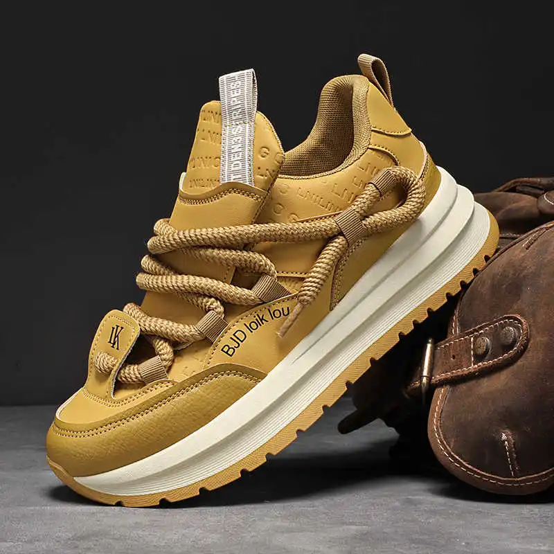 

Legitimate Leather Flat Sole Autumn Men's Sneakers Running Luxury Designer Shoes For Men Size 48 Sport Luxus Zapato On Sale