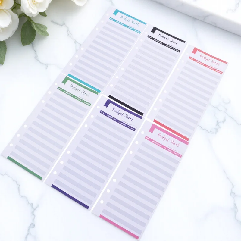 12 قطعة من أوراق الميزانية للاستخدام الشخصي، بطاقة استهلاك، منظم أموال، بطاقة مخطط الميزانية، مساعد تتبع النفقات