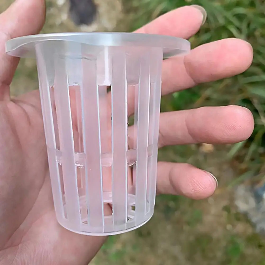 

50 Pcs Hydroponic Plant Grow Baskets Durable Mesh Net Cups Healthy Roots Drainage Soilless Cultivation Gardening Supplies