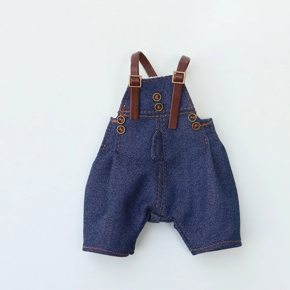 Fashion 15-20cm Doll Clothes Suspender Trousers Daily Outfit Doll Denim Pants Dress Up Casual Doll Overalls Girls Women