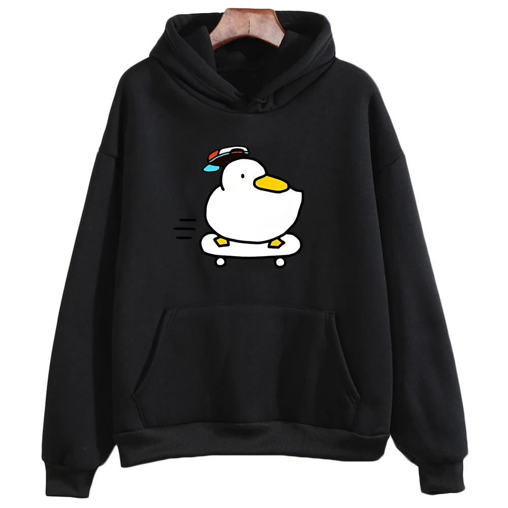 Sudadera con capucha de Anime Hololive Skater Shuba Duck para mujer, ropa de estética divertida, sudadera Kawaii con capucha, Sudaderas Harajuku