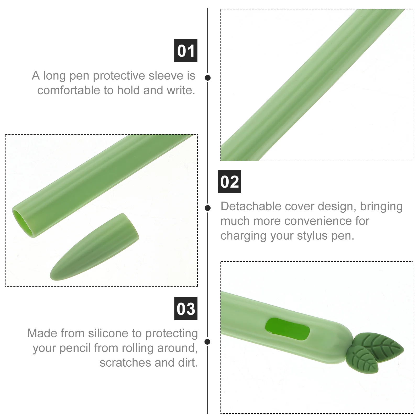 Silicone Sleeve Stylus Pen 2Nd Generation Protective Cover Detachable Design Anti-Slip Anti-Fall Sleeve Holder Charging Friendly