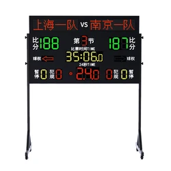 Gioco di pallacanestro tabellone segnapunti elettronico Timer per il conto alla rovescia con schermo a LED da 24 secondi punti di svolta da tavolo Non registranti