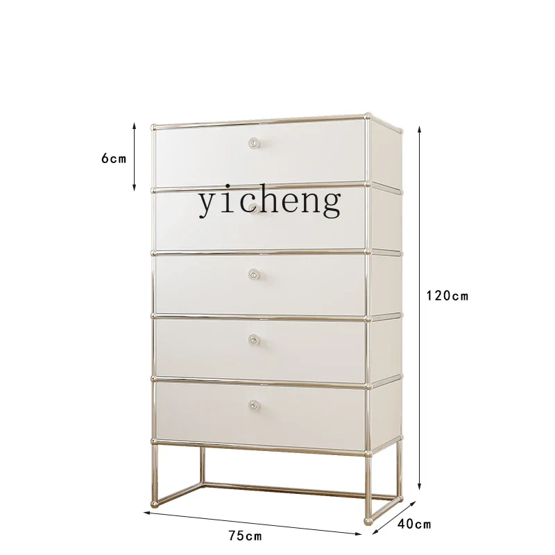 ZC USM Household Middle-Ancient Shoe Cabinet Small Apartment Simple Assembled Cabinet Stainless Steel Locker