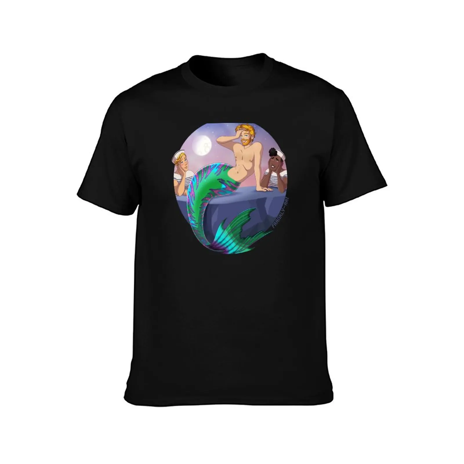 MerMay 2020 Commission: @redrivermerman T-Shirt All Match Basic Short Sleeve Top T-Shirt