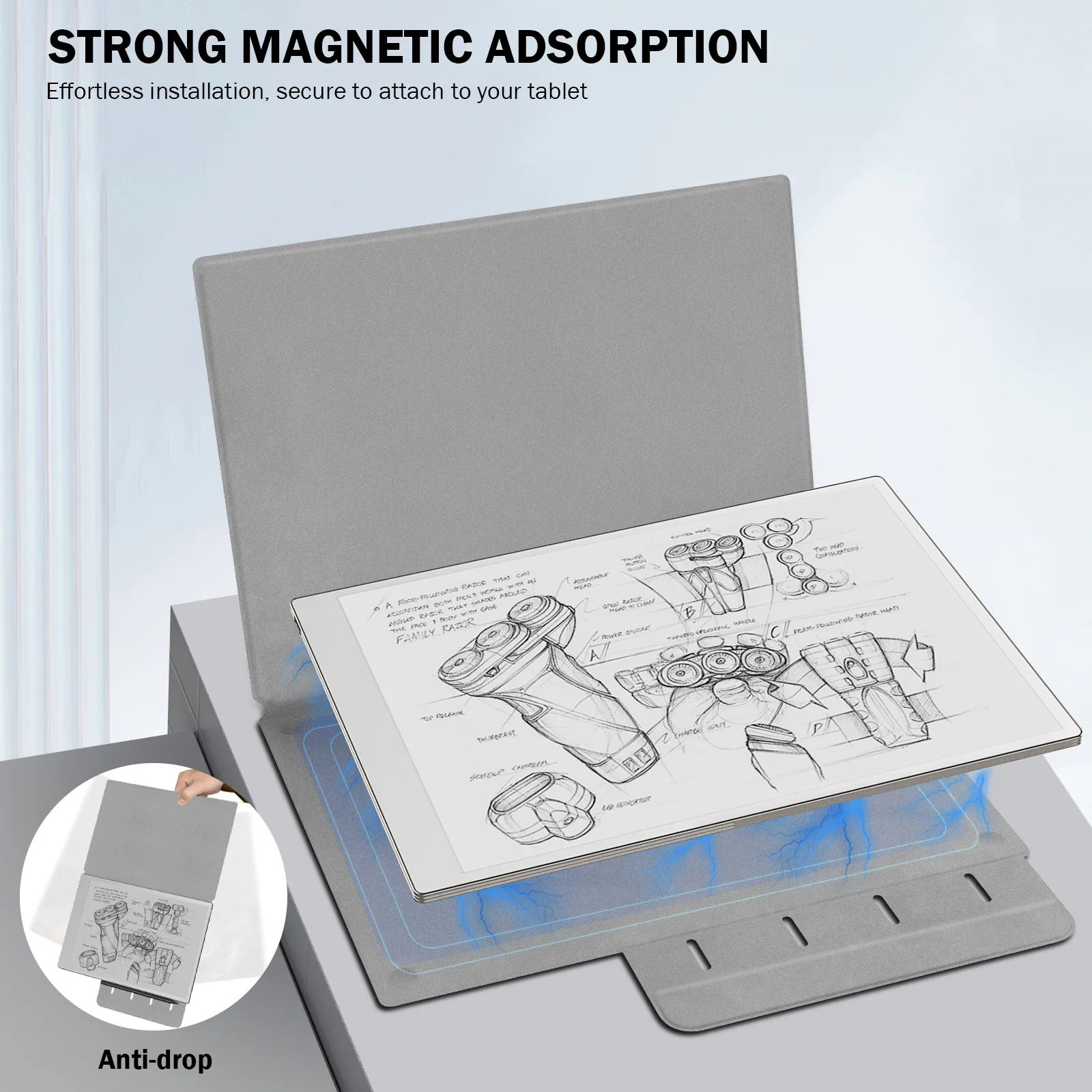Etui MoKo do Remarkable Paper Pro 2024 11,8\", lekkie, ultracienkie etui magnetyczne z szerokim zapięciem ochronnym na długopis, automatyczne usypianie — zdjęcie produktu 5