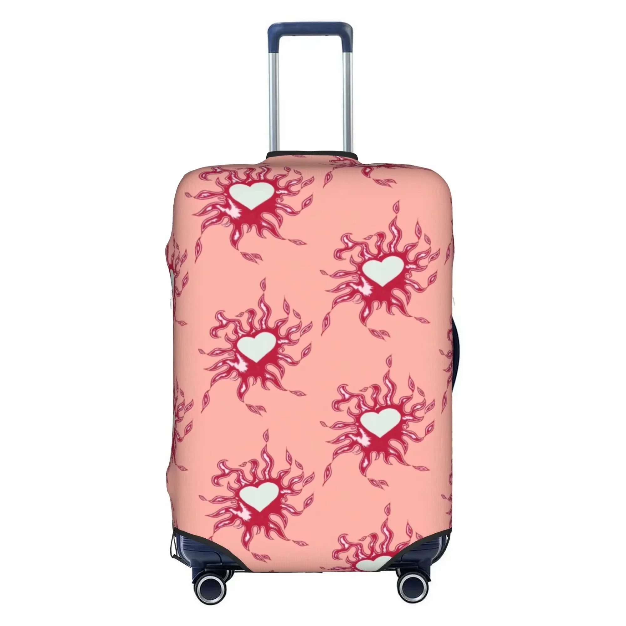 Fire Stripe Gradient Print Luggage Cover Elastic Suitcase Protector Dustproof Anti Scratch Travel