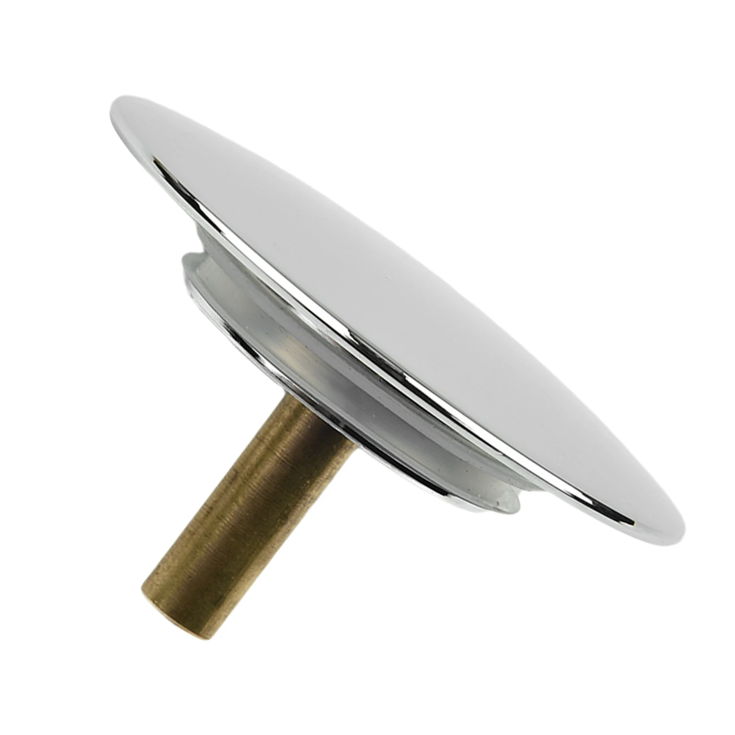 Adjustable Bath Waste Stopper 70mm Diameter for Basin Drain Replacement Electroplated Brass and Stainless Steel Build