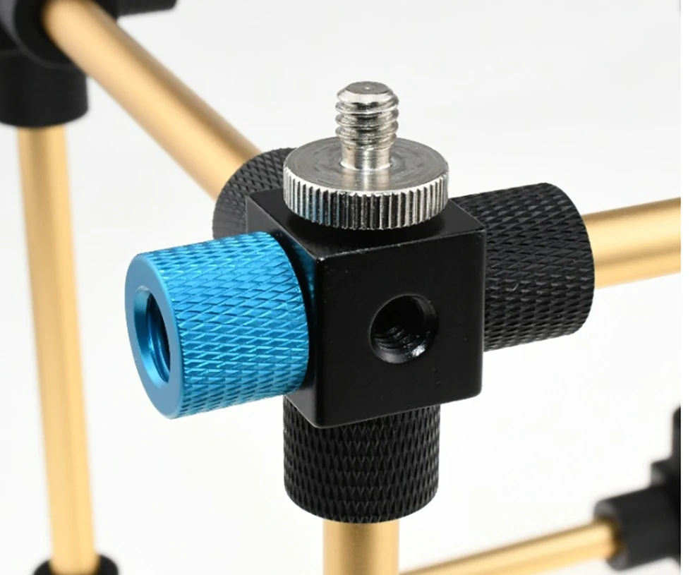 ブラケットキュービックインストールキューブ、カメラ三脚、ケージタイプ付き、6ネジ穴、1/4 "-20穴アダプター