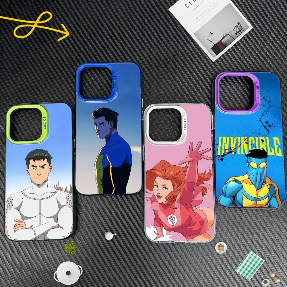 

Manga T-Invincible-s Phone Case For IPhone17, 16,15,14,13,12 Pro Max Black Candy Matte Shockproof Cover