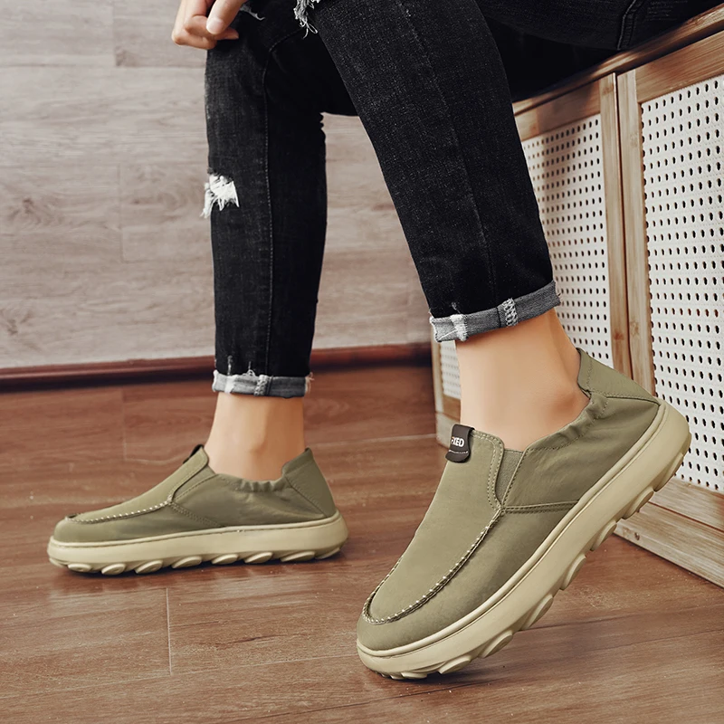 Parzival Outdoor Mannen Casual Platform Canvas Schoenen Vulkaniseren Schoenen Mode Designer Ademende Mannen Schoenen Instappers Slip On Rijden