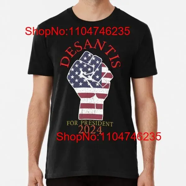 Ron Desantis para el Presidente conservador Premium camiseta S 5XL vintage lavado elegante Top para uso diario gráfico estirado