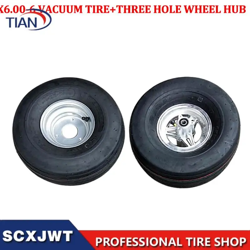 High Quality 15x6.00-6 Vacuum Tire With Wheel Hub For 168cc Go Kart Atv Motorcycle Wheel Rim