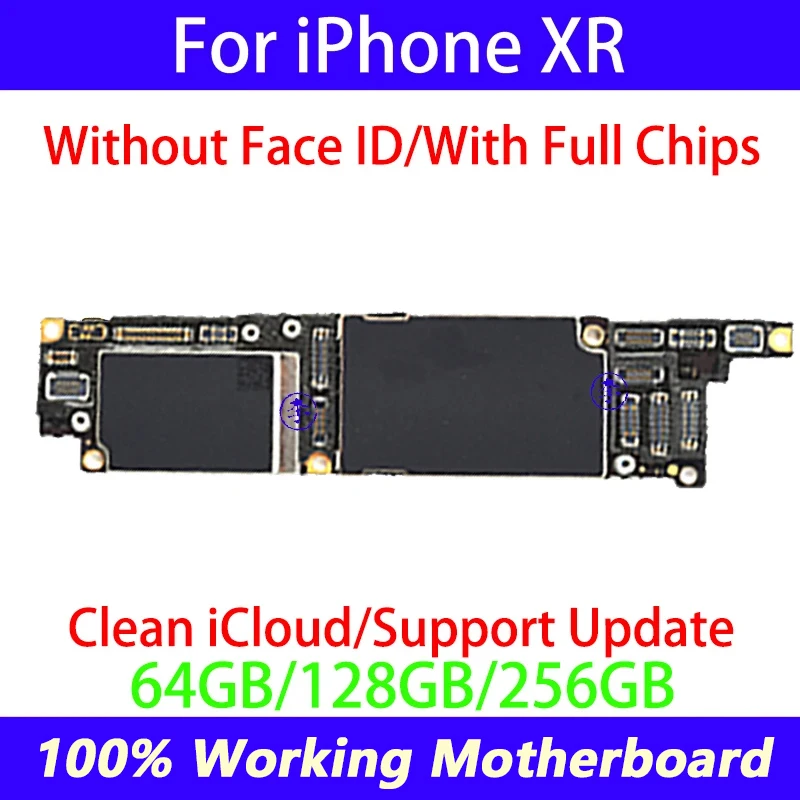 Free shipping For iPhone xr Unlocked Mainboard For iPhone XR Motherboard Main Board With/NO Face ID With Full Chips Clean iCloud