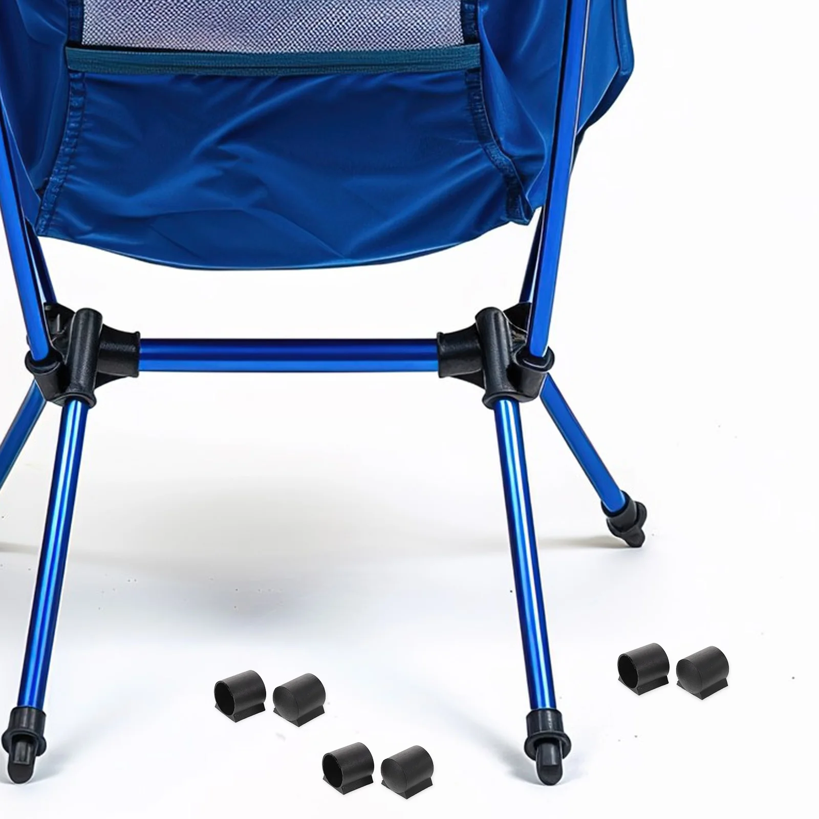 

12Pcs Folding Chair Leg Caps Black Heavy Duty Floor Protectors Stabilizer End Caps Plastic Chair Leg Replacement