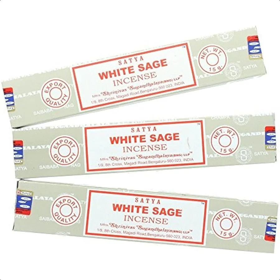

Nag Champa White Sage Incense Sticks 3 Packs